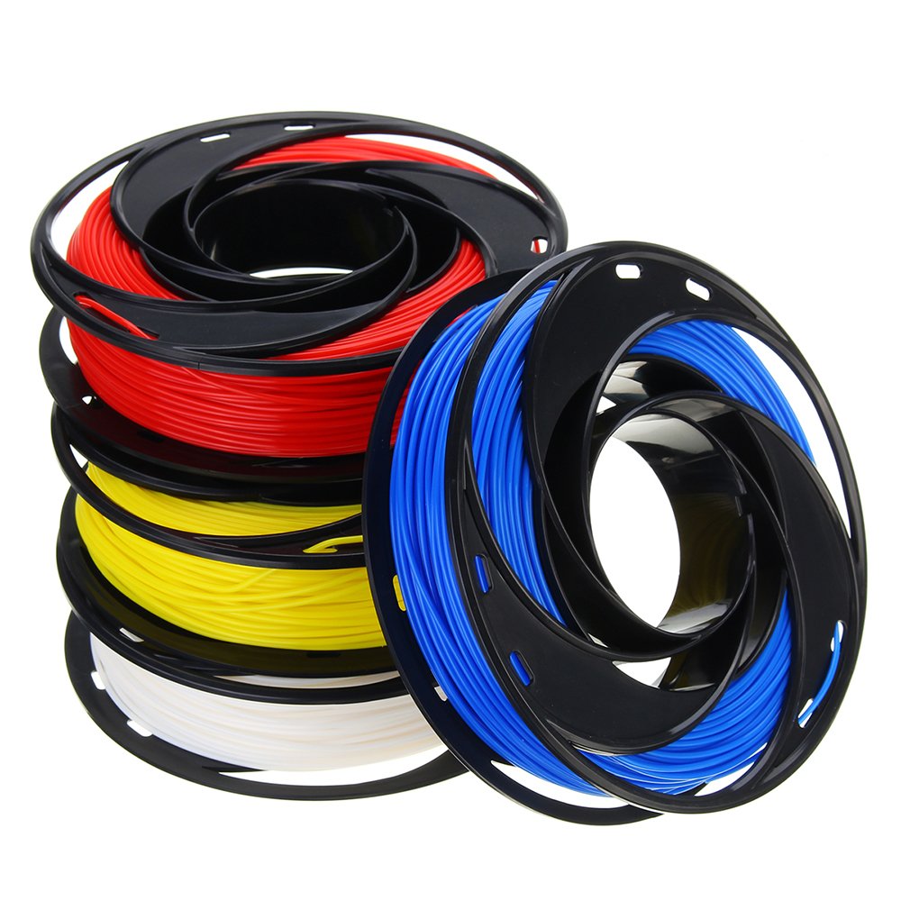 CCTREE® Blue+White+Yellow+Red Color 200g/Roll 1.75mm PLA Filament Kit for 3D Printer Reprap 1 CCTREE® Blue+White+Yellow+Red Color 200g/Roll 1.75mm PLA Filament Kit for 3D Printer Reprap