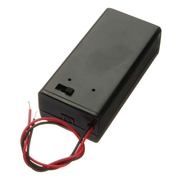 5Pcs 9V Battery Box Pack Holder With ON/OFF Power Switch Toggle Black 1