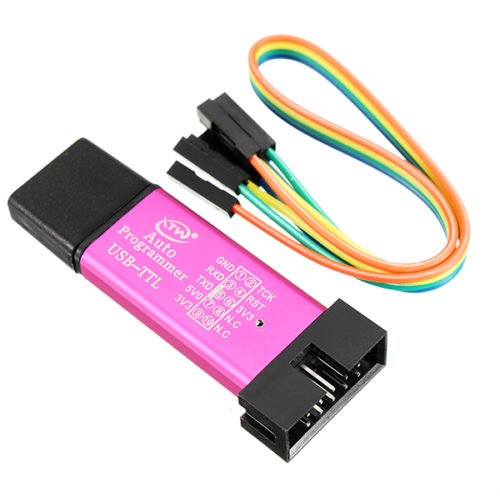 5pcs 5V 3.3V SCM Burning Programmer Automatic STC Download Cable USB To TTL USB To Serial Port Baud Rate 115200 500MA Self-Recovery Fuse CH340 + SCM C 2