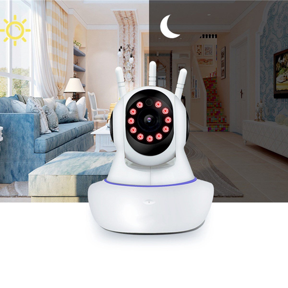 1080P 360° Panoramic Wireless Wifi Security IP Camera Monitor Night Vision CCTV 2 1080P 360° Panoramic Wireless Wifi Security IP Camera Monitor Night Vision CCTV - Image 2