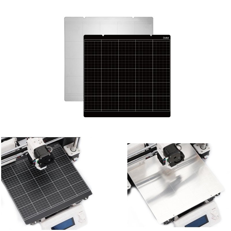 253.8x241mm Mk3 Mk52 Spring Steel Iron Heated Bed Sheet + Platform Sticker With 3M Backing Glue For Prusa i3 3D Printer Part 1
