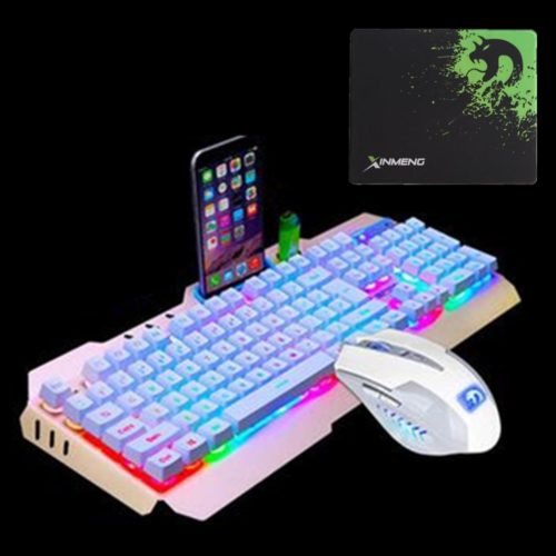 104Keys USB Wired Backlight Mechanical Handfeel Gaming Keyboard Mouse and ouse Pad Combo Set 7