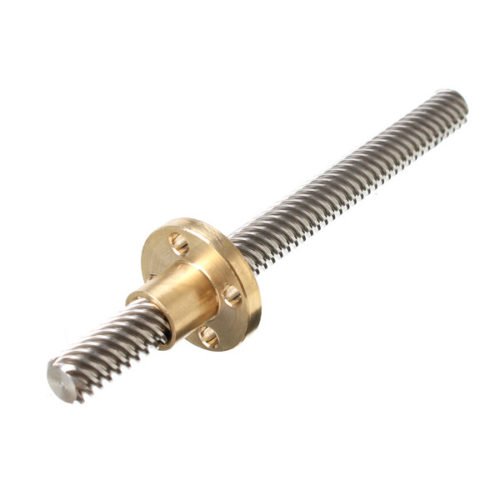 3D Printer T8 1/2/4/8/12/14mm 500mm Lead Screw 8mm Thread With Copper Nut For Stepper Motor 9