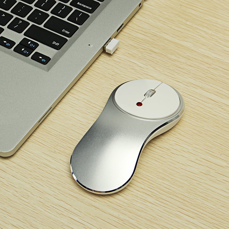 Q8 2.4G 1600dpi Wireless Rechargeable Silent Mouse USB Optical Ergonomic Mouse Mini Mouse Mice 2