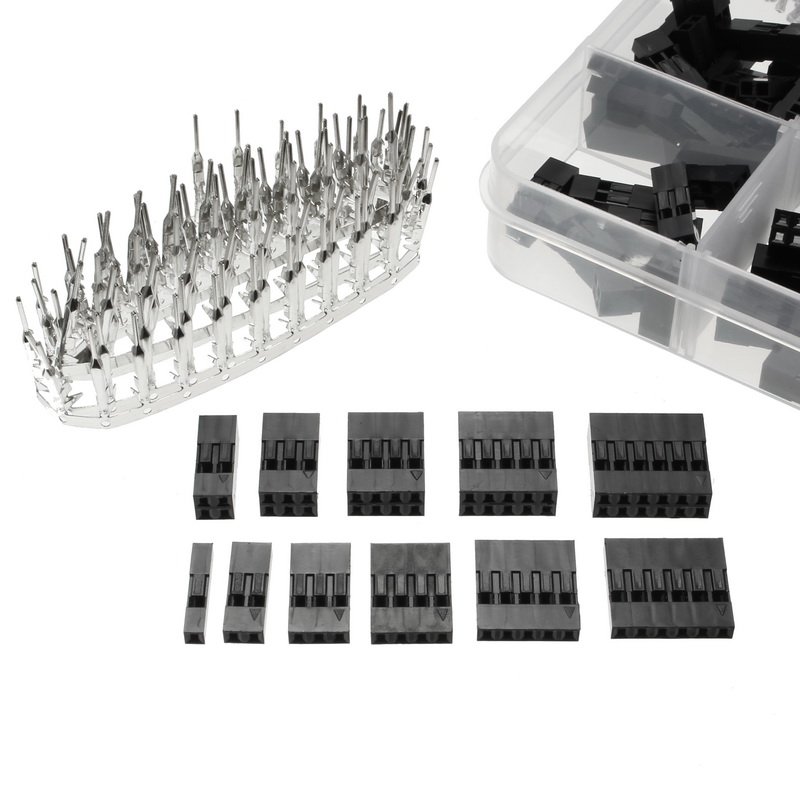 420Pcs Dupont Wire Jumper Pin Header Connector Housing Kit Male Crimp Pins+Female Pin Connector Terminal Pitch With Box 4 420Pcs Dupont Wire Jumper Pin Header Connector Housing Kit Male Crimp Pins+Female Pin Connector Terminal Pitch With Box - Image 4