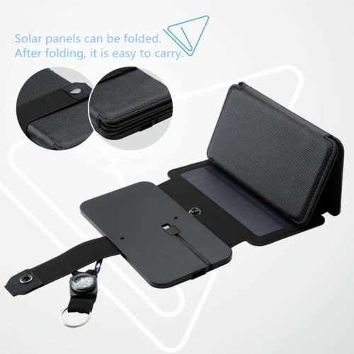 KERNUAP SunPower folding 10W Solar Cells Charger 5V 2.1A USB Output Devices Portable Solar Panels for Smartphones 3