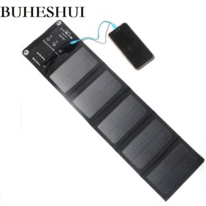 BUHESHUI 10W Foldable solar Charger 5V USB Output Devices Portable Solar Panel Charger For Smartphones Outdoor Camp Waterproof