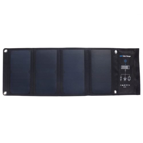 Xionel 28W Folding Solar Panel Charger Portable with Fast Charge 3 USB Port High Efficiency Sunpower Solar Panel for Cellphone 3