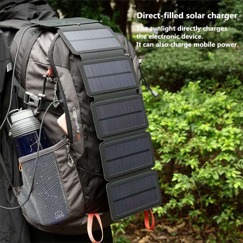 KERNUAP SunPower folding 10W Solar Cells Charger 5V 2.1A USB Output Devices Portable Solar Panels for Smartphones 1