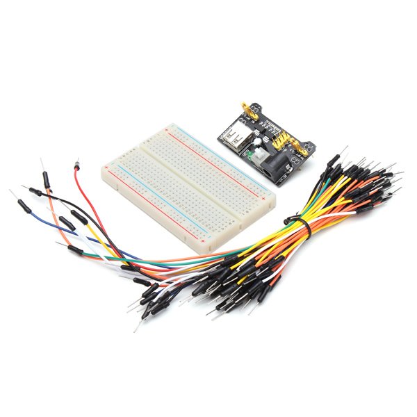 MB102 Power Supply and 65pcs Jumper Cable Dupont Wire and 400 Holes Breadboard Kit 1