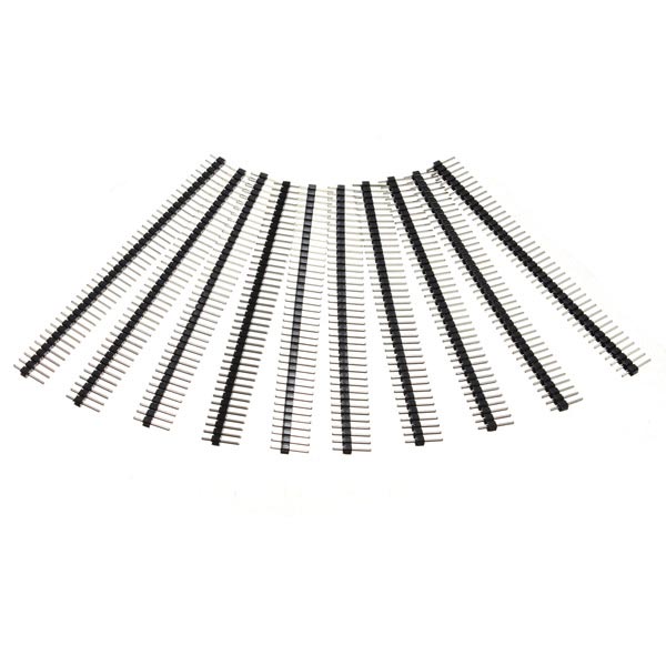 10 Pcs 40 Pin 2.54mm Single Row Male Pin Header Strip For Arduino 1