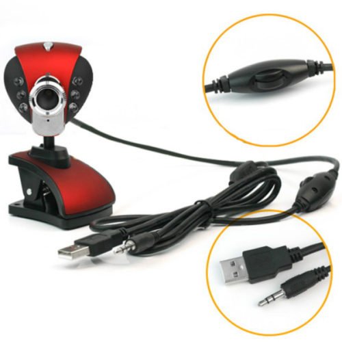 USB 50M 6 LED Night Vision Webcam Camera Webcams With Mic PC Laptop 3