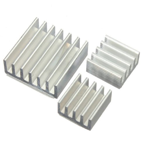 3pcs Adhesive Aluminum Heat Sink Cooler Kit For Cooling Raspberry Pi 1