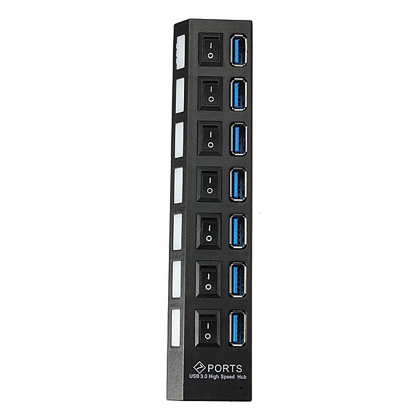 7 Port USB 3.0 Hub On/Off Switch+EU/US/UK AC Power Adapter 5 7 Port USB 3.0 Hub On/Off Switch+EU/US/UK AC Power Adapter - Image 5