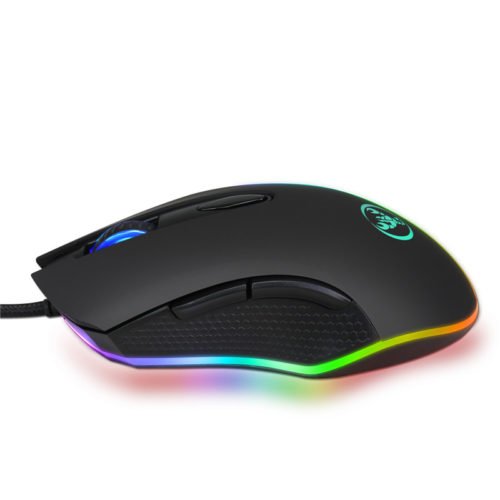 HXSJ S500 RGB Backlit Gaming Mouse 6 Buttons 4800DPI Optical USB Wired Mice Macros Define 3