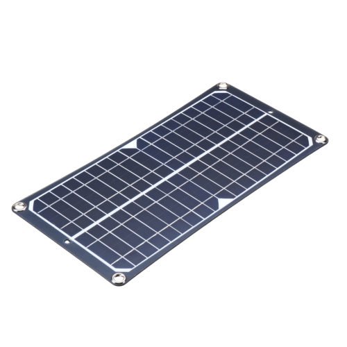 370*190*10mm 10W 18V/5V DC 600mAh IP0131 Matte PET Single Crystal Solar Panel with Crocodile Clip 2