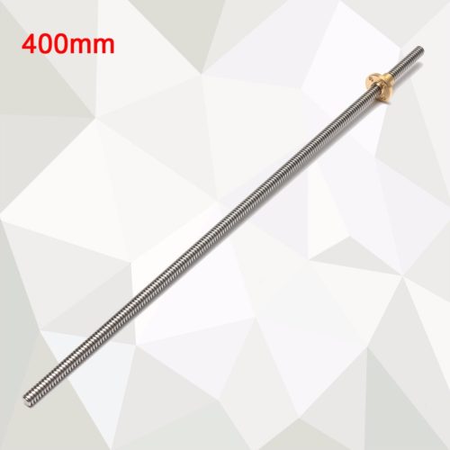 8mm 300/400/500/600mm Lead 2mm Stainless Steel Lead Screw + T8 Nut For CNC 3D Printer Reprap 5
