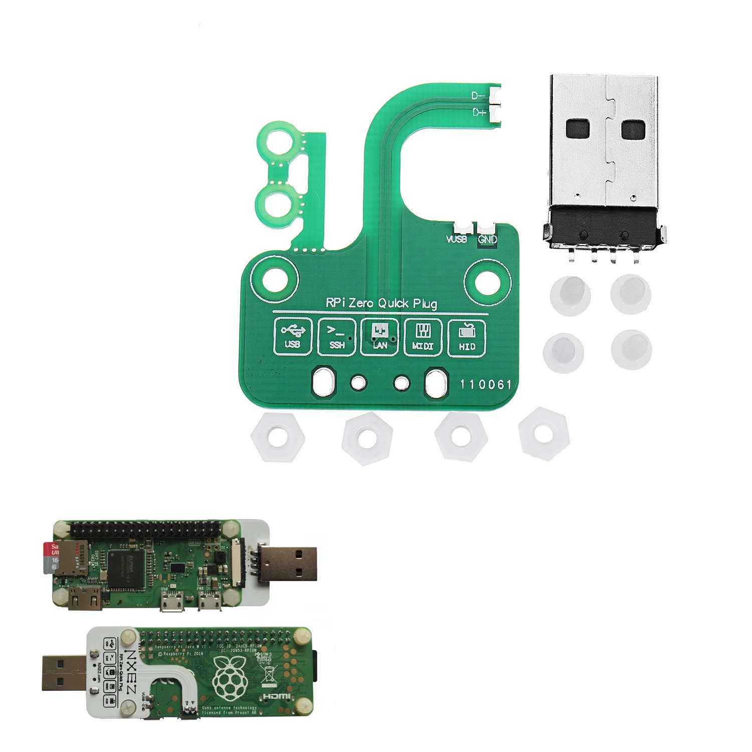 BadUSB Zero Quick Plug For Raspberry Pi Zero v1.3/ Zero W 1 BadUSB Zero Quick Plug For Raspberry Pi Zero v1.3/ Zero W