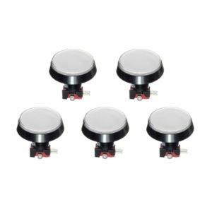 5Pcs White LED Light 60mm Arcade Video Game Player Push Button Switch