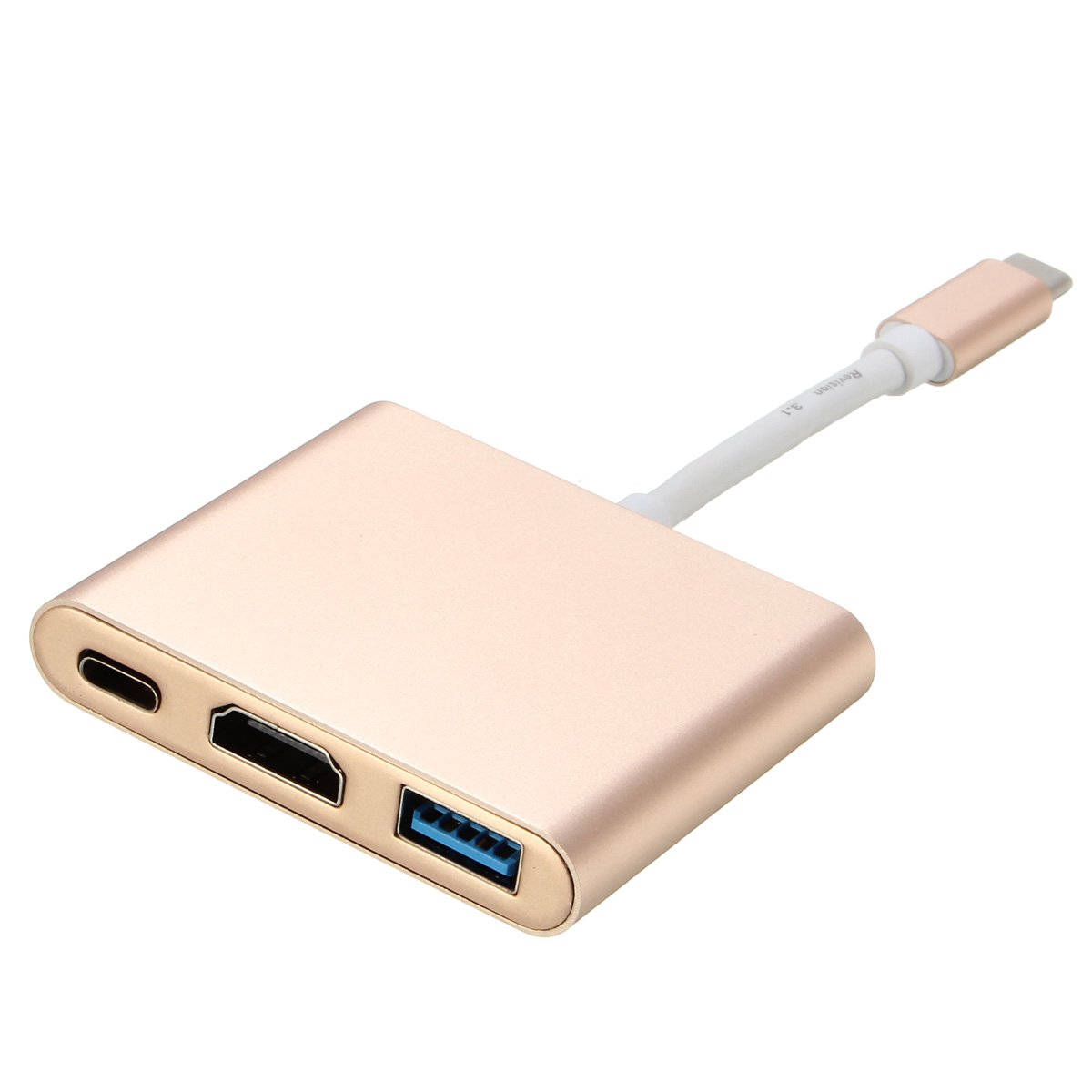 UBS 3.1 Type-C to 4K HD Displays USB 3.0 HUB USB-C Charging Port Adapter Cable 6 UBS 3.1 Type-C to 4K HD Displays USB 3.0 HUB USB-C Charging Port Adapter Cable - Image 6