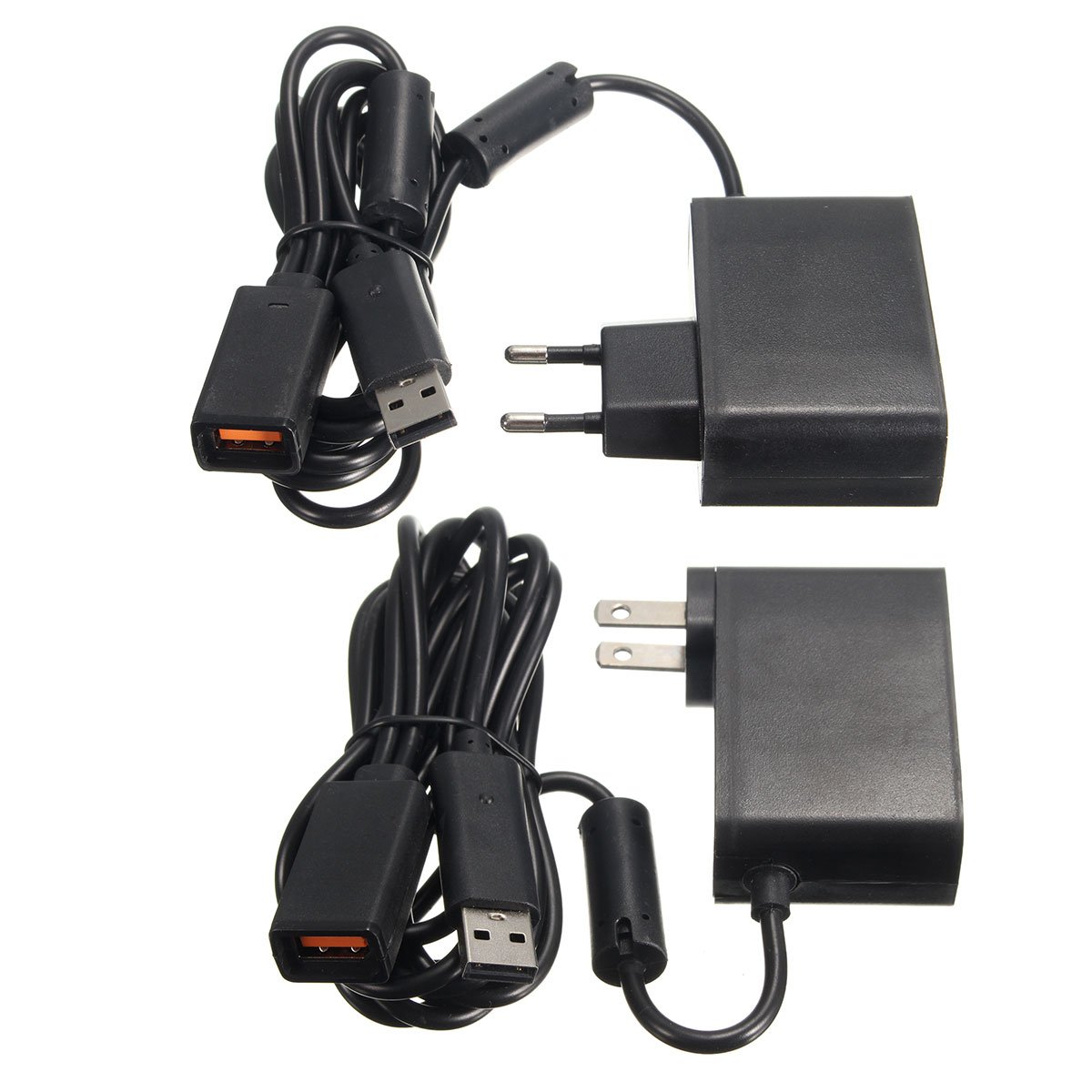 2.3m USB AC Adapter Power Supply Cable for Xbox 360 Kinect Sensor EU/US Plug 1 2.3m USB AC Adapter Power Supply Cable for Xbox 360 Kinect Sensor EU/US Plug