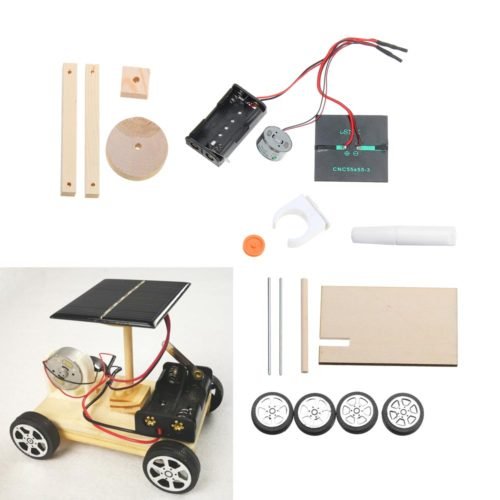DIY Solar Car Technology Small Invention Student Science Manual Assembly Electronic Production Kit 1