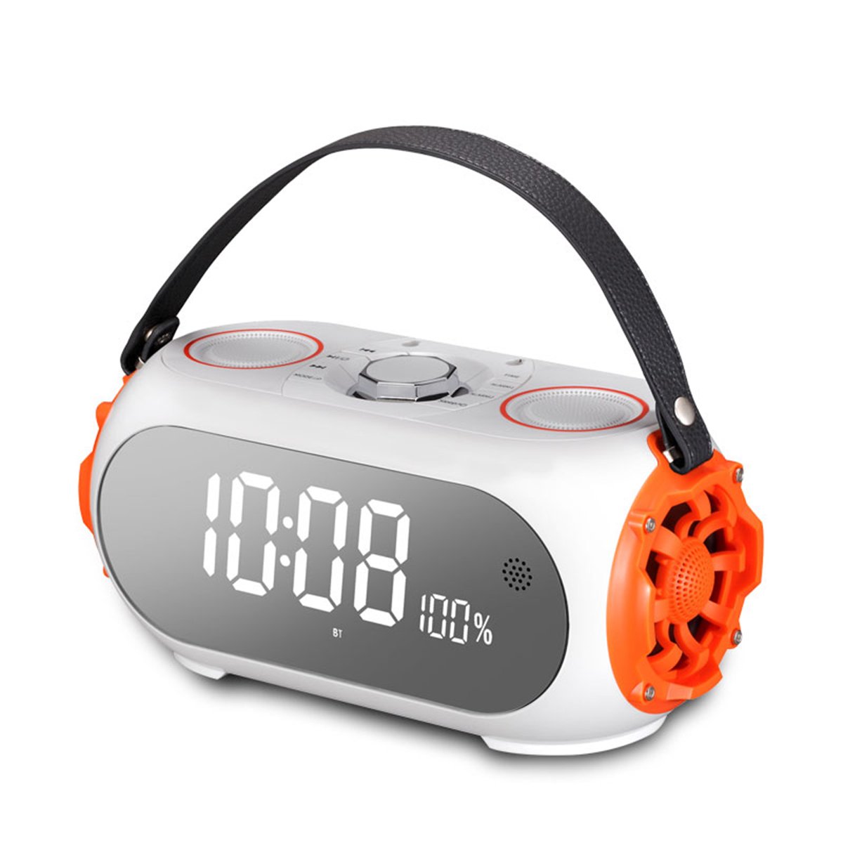 Portable Wireless Bluetooth 4.2 AUX TF USB Bass Speaker with Alarm Clock Function 2