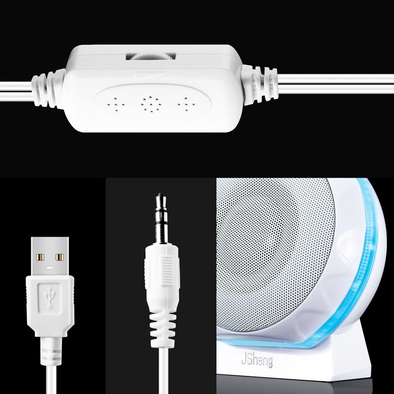 3.5mm+USB Dual HiFi Stereo Bass Desktop Speaker Mini Backlit Sound Box 5 3.5mm+USB Dual HiFi Stereo Bass Desktop Speaker Mini Backlit Sound Box - Image 5