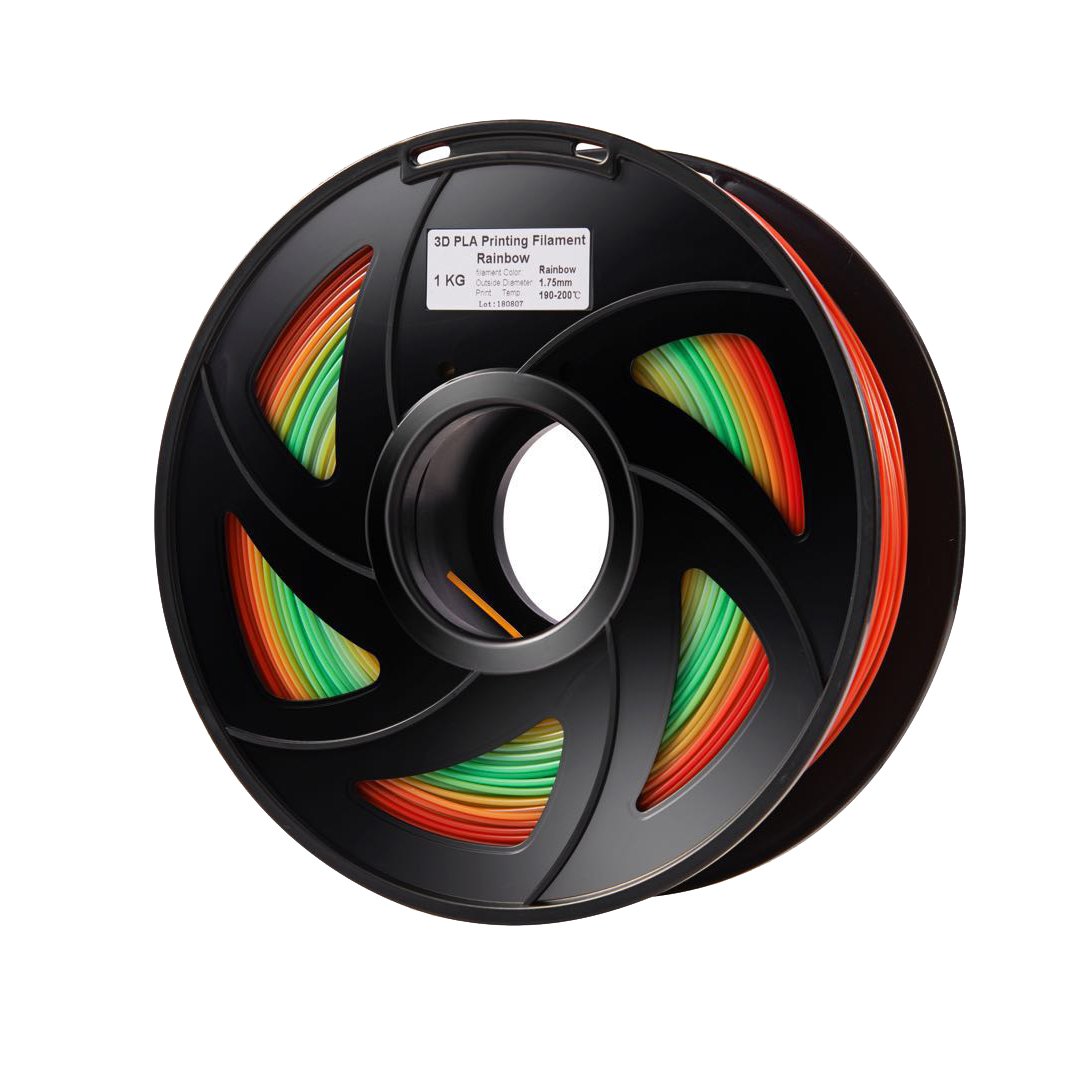 1.75mm PLA Raindow Color Gradient Filament for 3D Printer 1KG/Roll 0.4mm Nozzle 4 1.75mm PLA Raindow Color Gradient Filament for 3D Printer 1KG/Roll 0.4mm Nozzle - Image 4
