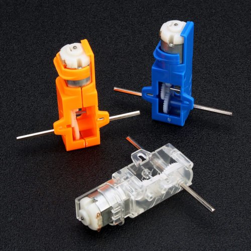 1:28 Transparent/Blue/Orange Hexagonal Axis 130 Motor Gearbox for DIY Chassis Car Model 1