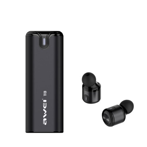 [Truly Wireless] AWEI T8 Mini Stereo Heavy Bass Bluetooth Earphones With Charger Box Power Bank 2