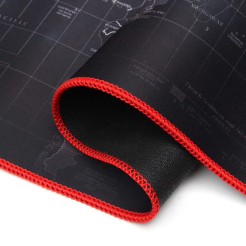 2mm Large Non-Slip World Map Game Mouse Pad Mat with Red Hem For PC Laptop Computer Keyboard 5