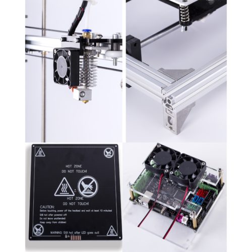 FLSUN® C Plus Desktop DIY 3D Printer With Touch Screen Dual Nozzle Auto Leveling Double Z-motors Support Flexible Filament 300*300*420mm Printing Size 3
