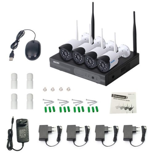 ESCAM WNK404 4CH 720P Outdoor IR Video Wireless Surveillance Security IP Camera CCTV NVR System Kit 11