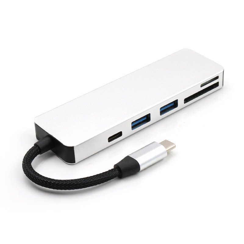 5-in-1 Type-C to 2-Port USB 3.0 Type-C PD Charge Hub SD TF Card Reader Support OTG Function 4 5-in-1 Type-C to 2-Port USB 3.0 Type-C PD Charge Hub SD TF Card Reader Support OTG Function - Image 4