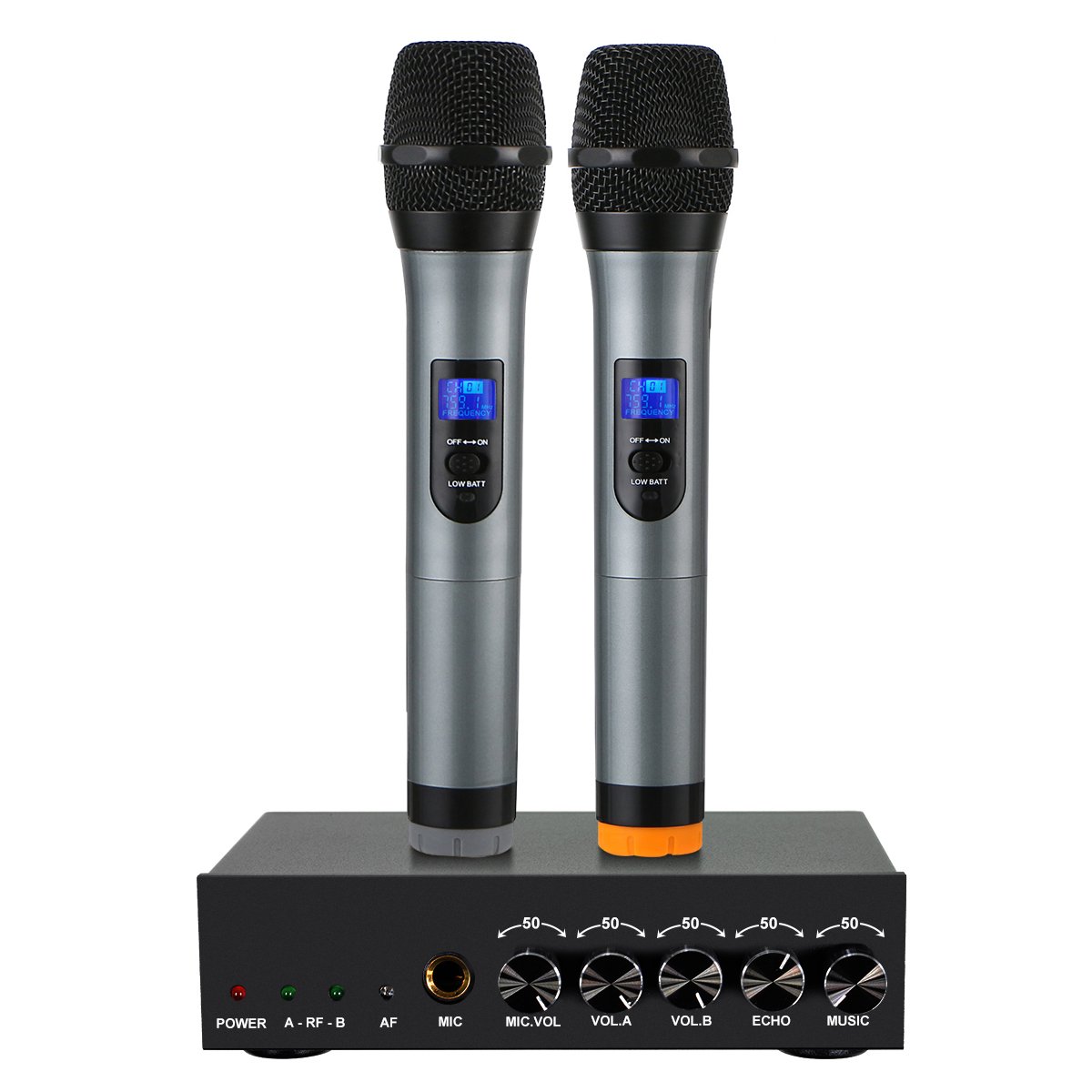 Elegiant Studio Bluetooth Wireless Handheld UHF 2-Channel Microphone System Home Karaoke Kit 1