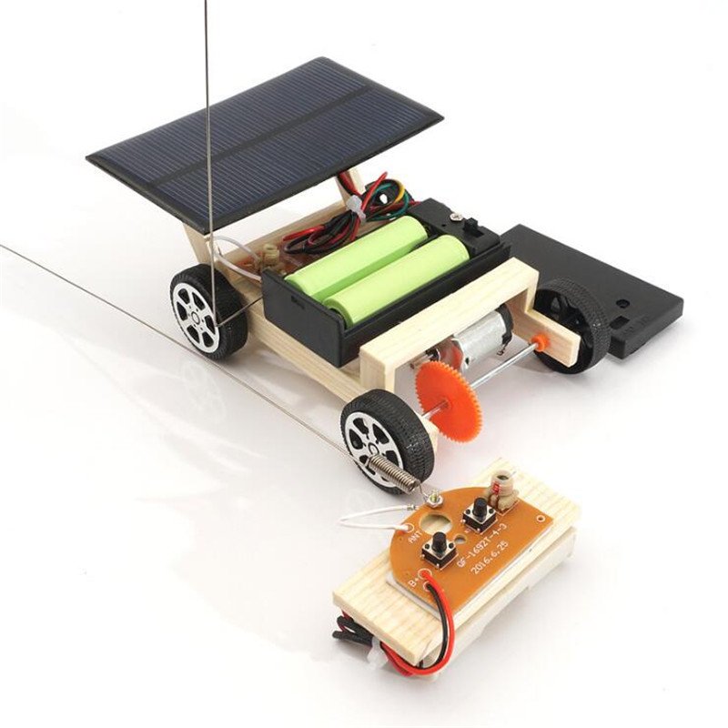 DIY 135*98*57mm Solar Panel Remote Control Car Toy For Children 1
