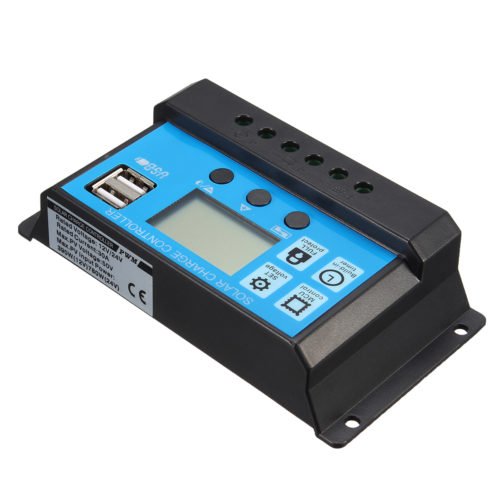 10/20/30A USB Solar Panel Battery Regulator Charge Intelligent Controller 12/24V 4