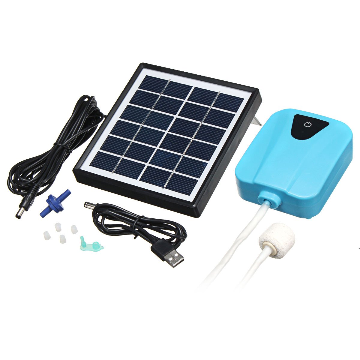 Mini Outdoor 3.7V Water Pump Solar Powered Panel For Fish Tank Air Oxygenator Pond 1