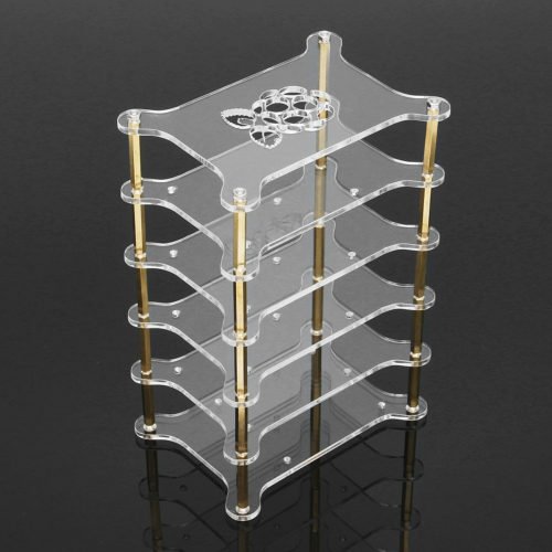 Clear Acrylic 5 Layer Cluster Case Shelf Stack For Raspberry Pi 3/2 B and B+ 3