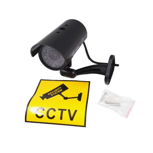 Waterproof Dummy CCTV CCD Bullet Camera with Flashing LED Light Outdoor Fake Simulation Camera 5