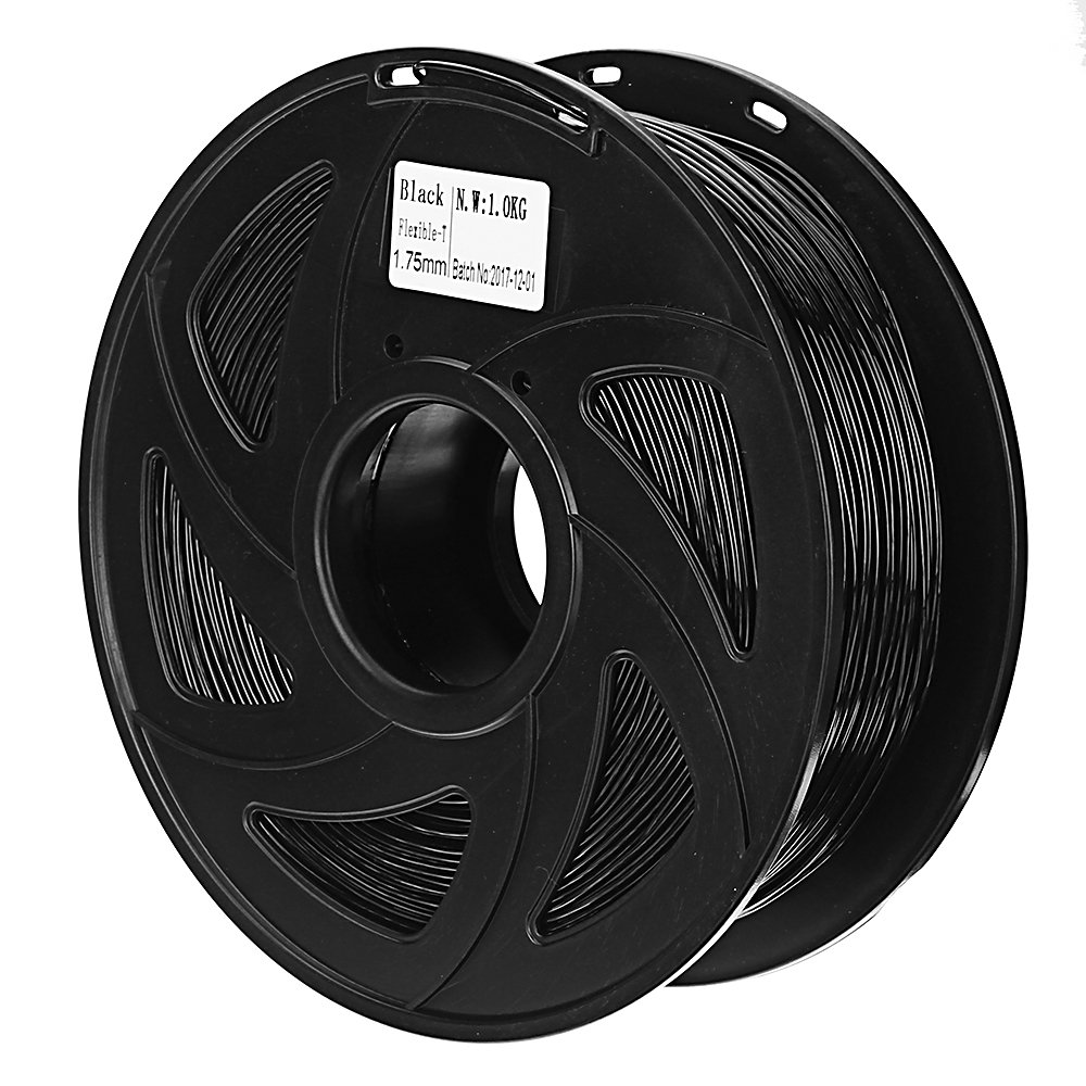 Creality 3D® 1.75mm 1KG/roll Black Color TPU Flexible Filament For 3D Printer/3D Pen/Reprap/Makerbot 1