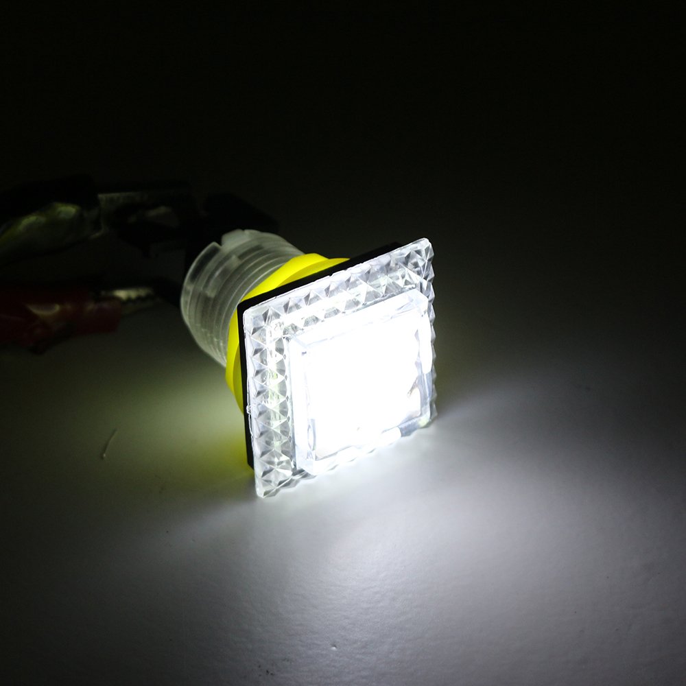 32x32mm Diamond LED Light Push Button for Arcade Game Console Controller DIY Replacement White