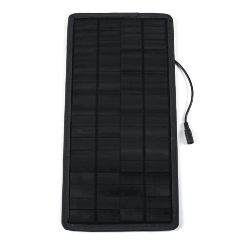 12W 12V/5V Dual Output Monocrystalline Silicon Solar Panel Charger with Suction Cups/Alligator Clip 4