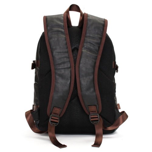 Men Vintage PU Leather Zipper Laptop Travel School Outdoor Backpack Bag Rucksack 6