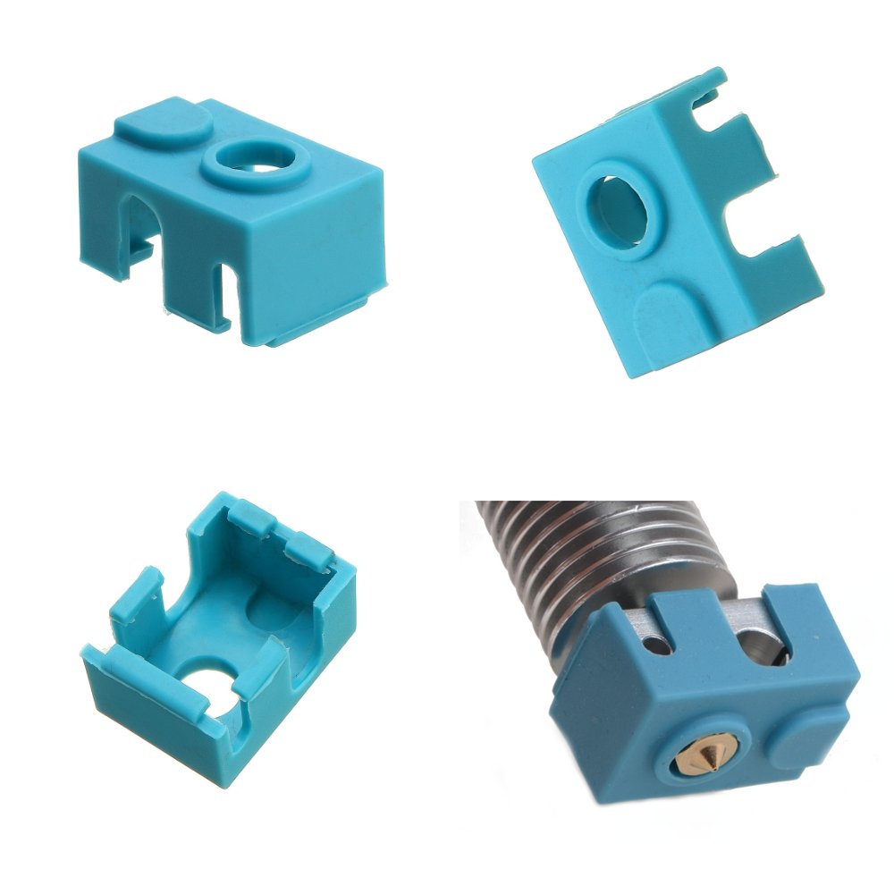 Blue Hotend Silicone Case For V6 PT100 Aluminum Block 3D Printer Part 2