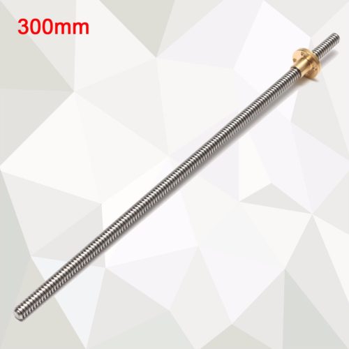8mm 300/400/500/600mm Lead 2mm Stainless Steel Lead Screw + T8 Nut For CNC 3D Printer Reprap 7
