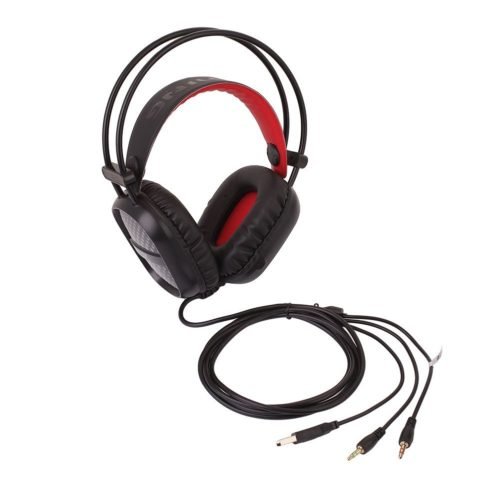 UX-A2 USB + 3.5mm Audio Stereo LED Backlit Gaming Headphone Headset with Microphone 6
