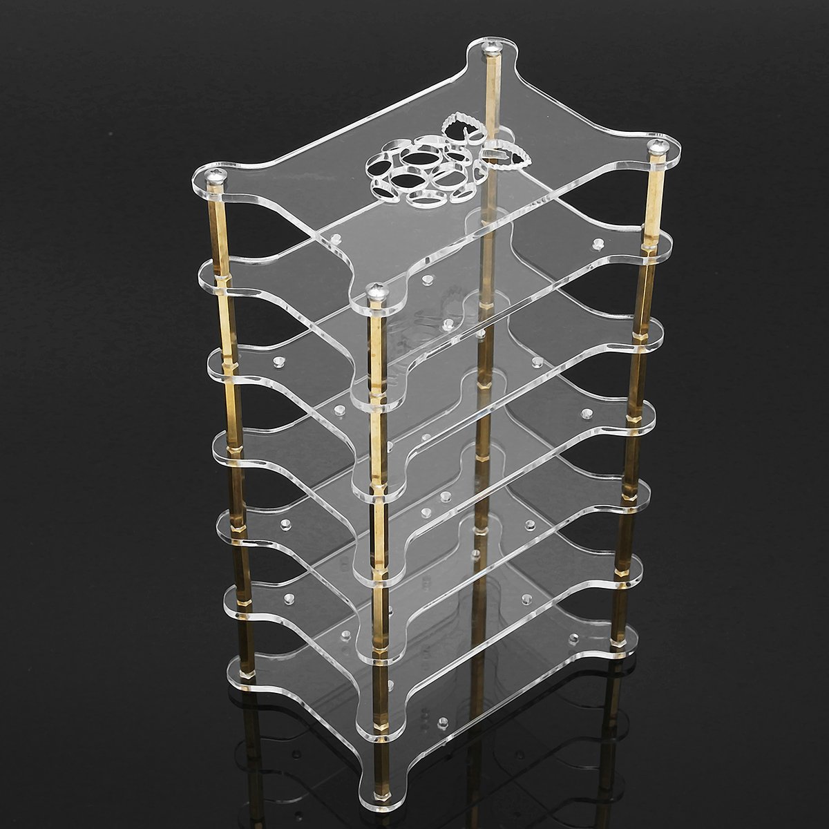 Clear Acrylic 6 Layer Cluster Case Shelf Stack For Raspberry Pi 3/2 B and B+ 2