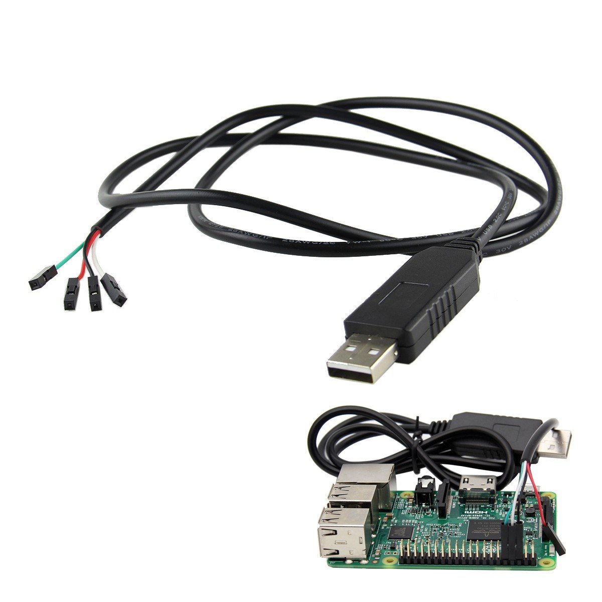 10PCS USB To TTL Debug Serial Port Cable For Raspberry Pi 3B 2B / COM Port 1